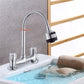 Modern Pre-Rinse Kitchen Faucet Brass Knob Handle Swivel Spout Kitchen Sink Faucet Clearhalo 'Home Improvement' 'home_improvement' 'home_improvement_kitchen_faucets' 'Kitchen Faucets' 'Kitchen Remodel & Kitchen Fixtures' 'Kitchen Sinks & Faucet Components' 'kitchen_faucets' 1200x1200_4340a8d2-e63a-4571-b12c-e65221452443