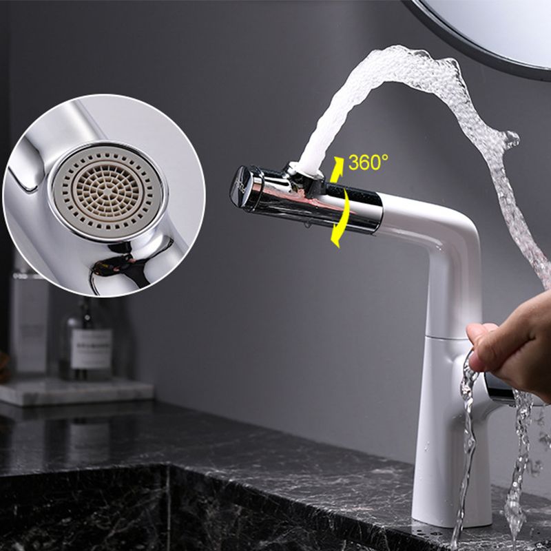 Contemporary Vessel Faucet Pull-out Faucet with One Knob Handle Clearhalo 'Bathroom Remodel & Bathroom Fixtures' 'Bathroom Sink Faucets' 'Bathroom Sinks & Faucet Components' 'bathroom_sink_faucets' 'Home Improvement' 'home_improvement' 'home_improvement_bathroom_sink_faucets' 1200x1200_434c81c1-9487-476e-a082-942ffe5db196
