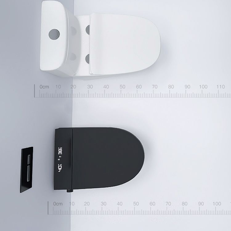 Contemporary White/black/ Gray Electronic Toilet Elongated Wall Hung Toilet Set Clearhalo 'Bathroom Remodel & Bathroom Fixtures' 'Bidets' 'Home Improvement' 'home_improvement' 'home_improvement_bidets' 'Toilets & Bidets' 1200x1200_434f1457-6cf7-469f-87bc-c781bb88b188