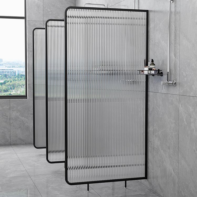 Patterned Fixed Glass Panel Scratch Resistant Frame Fixed Glass Panel Clearhalo 'Bathroom Remodel & Bathroom Fixtures' 'Home Improvement' 'home_improvement' 'home_improvement_shower_tub_doors' 'Shower and Tub Doors' 'shower_tub_doors' 'Showers & Bathtubs' 1200x1200_435477b1-db33-476e-ba85-167ea3f69f0f