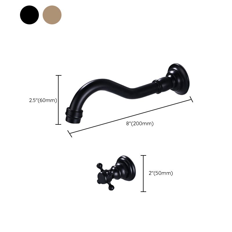 3 Holes Faucet Glam Style Wall Mounted Faucet with 2 Cross Handles Clearhalo 'Bathroom Remodel & Bathroom Fixtures' 'Bathroom Sink Faucets' 'Bathroom Sinks & Faucet Components' 'bathroom_sink_faucets' 'Home Improvement' 'home_improvement' 'home_improvement_bathroom_sink_faucets' 1200x1200_4358d984-35a5-429b-8ff9-a87539e54840