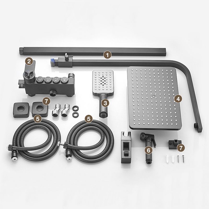 Contemporary Shower System Handheld Shower Head Slide Bar Wall Mounted Shower Set Clearhalo 'Bathroom Remodel & Bathroom Fixtures' 'Home Improvement' 'home_improvement' 'home_improvement_shower_faucets' 'Shower Faucets & Systems' 'shower_faucets' 'Showers & Bathtubs Plumbing' 'Showers & Bathtubs' 1200x1200_4367eea2-d359-4d4a-b444-b3232d93a121