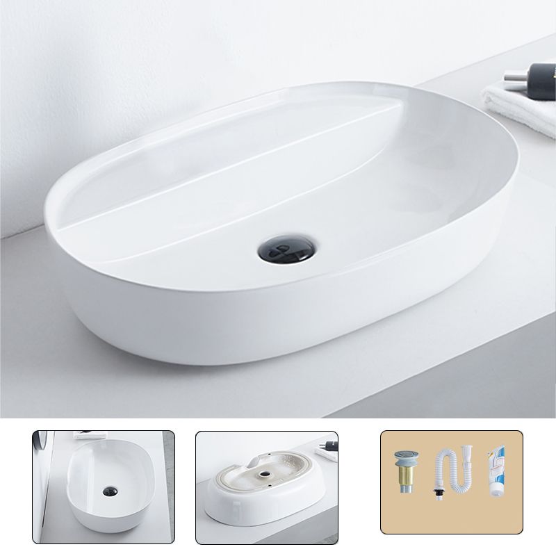 Contemporary Bathroom Sink Porcelain Pop-Up Drain Rectangular Vessel Clearhalo 'Bathroom Remodel & Bathroom Fixtures' 'Bathroom Sinks & Faucet Components' 'Bathroom Sinks' 'bathroom_sink' 'Home Improvement' 'home_improvement' 'home_improvement_bathroom_sink' 1200x1200_438b379a-d146-43ce-b3c8-7e3f34f147f8