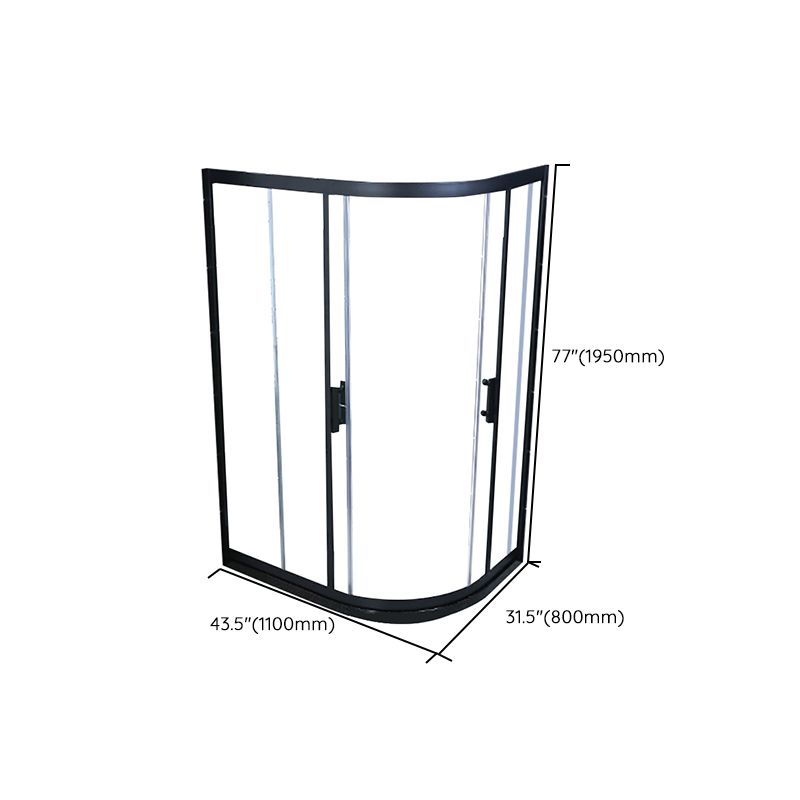 Neo-round Stainless Steel Shower Enclosure with Double Door Handles Clearhalo 'Bathroom Remodel & Bathroom Fixtures' 'Home Improvement' 'home_improvement' 'home_improvement_shower_stalls_enclosures' 'Shower Stalls & Enclosures' 'shower_stalls_enclosures' 'Showers & Bathtubs' 1200x1200_4399d38d-e7a9-4ea1-8141-356b98adc4d0