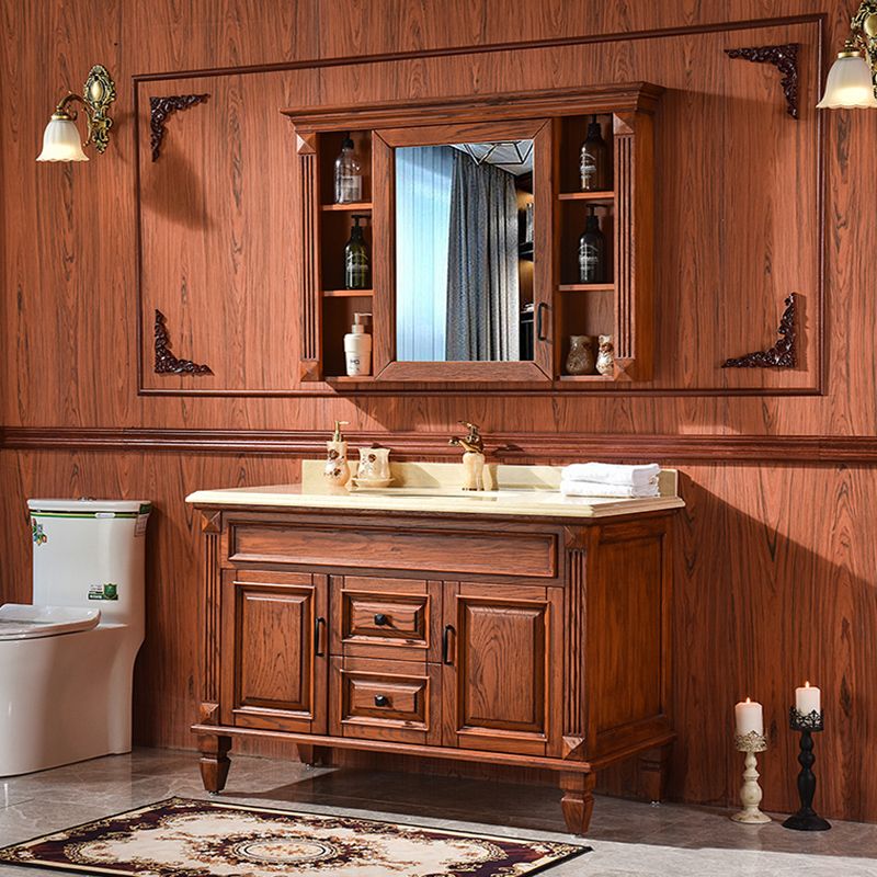 Traditional Freestanding Bathroom Vanity Solid Wood Bathroom Vanity Set for Bathroom Clearhalo 'Bathroom Remodel & Bathroom Fixtures' 'Bathroom Vanities' 'bathroom_vanities' 'Home Improvement' 'home_improvement' 'home_improvement_bathroom_vanities' 1200x1200_439e0207-6076-4846-8938-f852acd2d49e