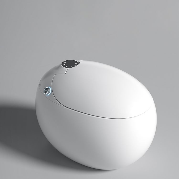 Contemporary White Round Floor Mount Bidet with Heated Seat Vitreous China Bidets Clearhalo 'Bathroom Remodel & Bathroom Fixtures' 'Bidets' 'Home Improvement' 'home_improvement' 'home_improvement_bidets' 'Toilets & Bidets' 1200x1200_43a26129-9e36-4ac8-9231-c67fb8dc4a06