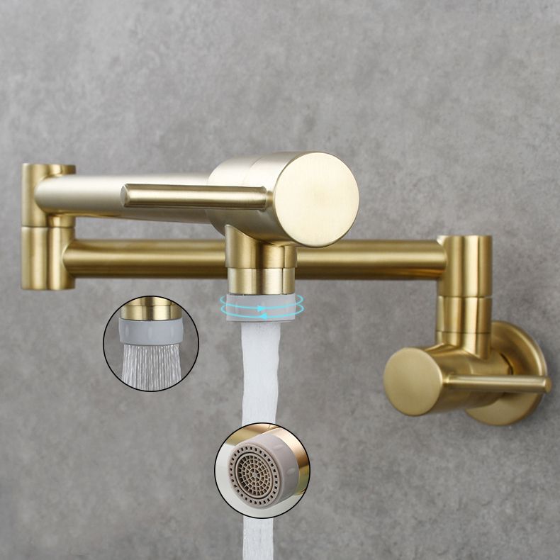 Modern One Handle Wall-mounted Pot Filler Low Profile Water Filler Clearhalo 'Home Improvement' 'home_improvement' 'home_improvement_kitchen_faucets' 'Kitchen Faucets' 'Kitchen Remodel & Kitchen Fixtures' 'Kitchen Sinks & Faucet Components' 'kitchen_faucets' 1200x1200_43b21688-8e04-4c49-a640-430abfe3e736