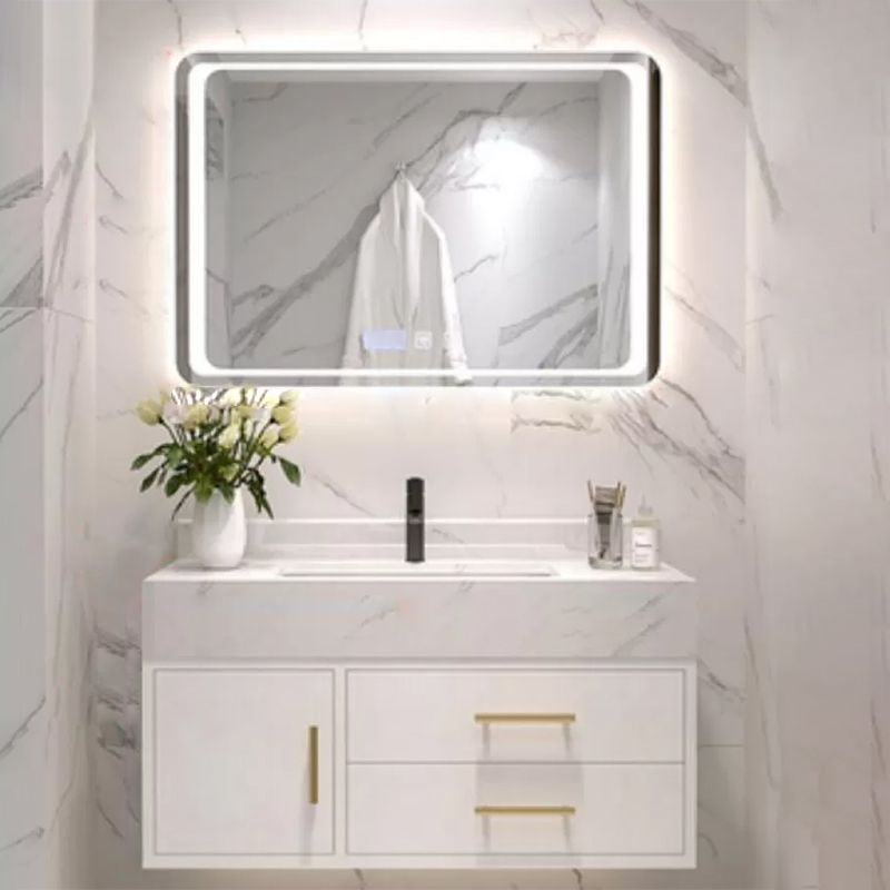 Bathroom Vanity Set Single-Sink Wall-Mounted Mirror Included Drawers Bathroom Vanity Clearhalo 'Bathroom Remodel & Bathroom Fixtures' 'Bathroom Vanities' 'bathroom_vanities' 'Home Improvement' 'home_improvement' 'home_improvement_bathroom_vanities' 1200x1200_43c3b505-9f21-4efa-a3ef-259f532e91aa