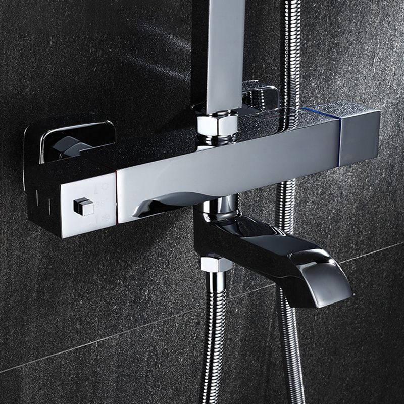 Modern Shower System Slide Bar Dual Shower Head Thermostatic Wall Mounted Shower Set Clearhalo 'Bathroom Remodel & Bathroom Fixtures' 'Home Improvement' 'home_improvement' 'home_improvement_shower_faucets' 'Shower Faucets & Systems' 'shower_faucets' 'Showers & Bathtubs Plumbing' 'Showers & Bathtubs' 1200x1200_43c5b237-772e-4e47-ab1f-25221e4edadc