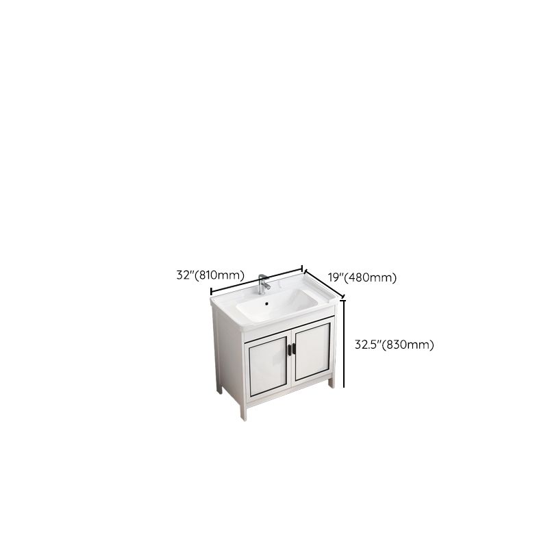 Metal Modern Bathroom Vanity Freestanding Faucet Included Sink Vanity Clearhalo 'Bathroom Remodel & Bathroom Fixtures' 'Bathroom Vanities' 'bathroom_vanities' 'Home Improvement' 'home_improvement' 'home_improvement_bathroom_vanities' 1200x1200_440086e9-6b21-41e1-aedc-dd8886b46915