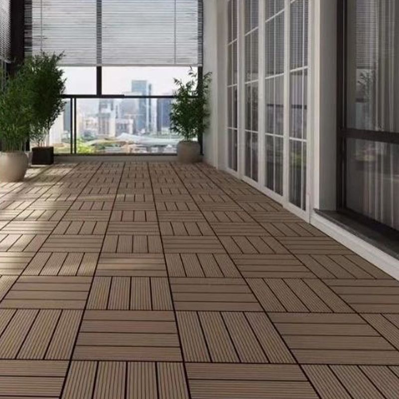 Wooden Flooring Tile Solid Color Click Lock Non-Skid Outdoor Patio Clearhalo 'Home Improvement' 'home_improvement' 'home_improvement_outdoor_deck_tiles_planks' 'Outdoor Deck Tiles & Planks' 'Outdoor Flooring & Tile' 'Outdoor Remodel' 'outdoor_deck_tiles_planks' 1200x1200_44084f0d-f666-4fca-ad68-839f2eaaed76