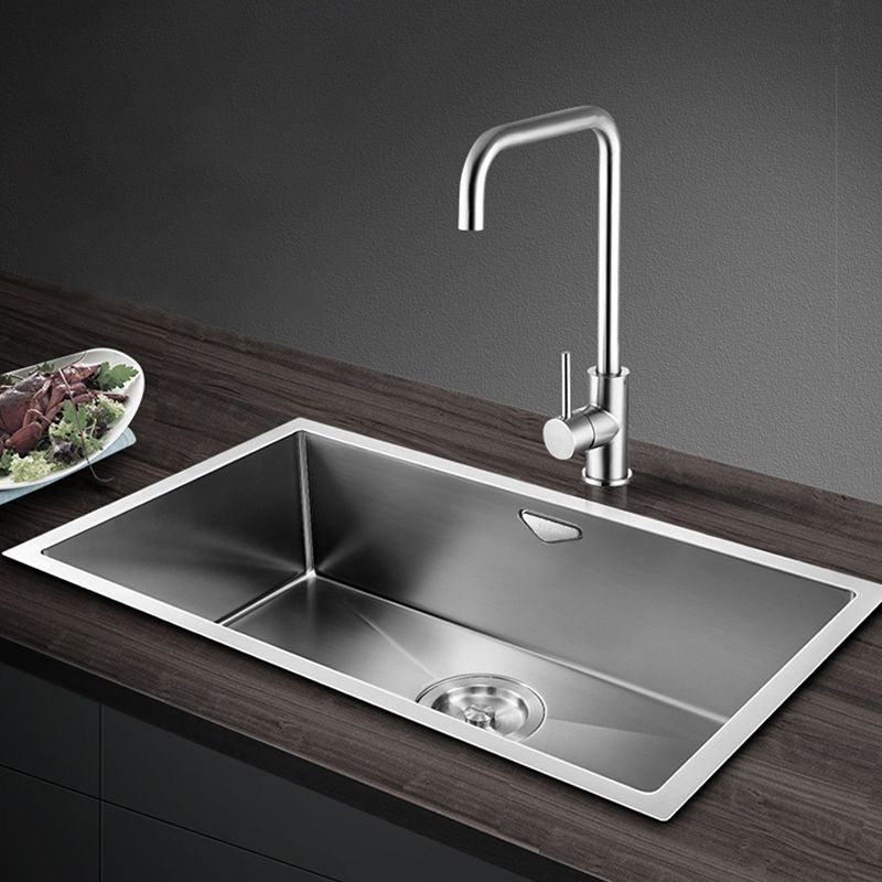 Stainless Steel Kitchen Sink Rectangular Shape Kitchen Sink with 1-Bowl Clearhalo 'Home Improvement' 'home_improvement' 'home_improvement_kitchen_sinks' 'Kitchen Remodel & Kitchen Fixtures' 'Kitchen Sinks & Faucet Components' 'Kitchen Sinks' 'kitchen_sinks' 1200x1200_440bf96d-a92a-4faf-8d4a-040c2a3217c1