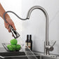 High Arch Standard Kitchen Faucet Lead Free Swivel Spout with Pull Out Sprayer Clearhalo 'Home Improvement' 'home_improvement' 'home_improvement_kitchen_faucets' 'Kitchen Faucets' 'Kitchen Remodel & Kitchen Fixtures' 'Kitchen Sinks & Faucet Components' 'kitchen_faucets' 1200x1200_441511c3-23f3-4f8f-a972-be916d9b4c2a