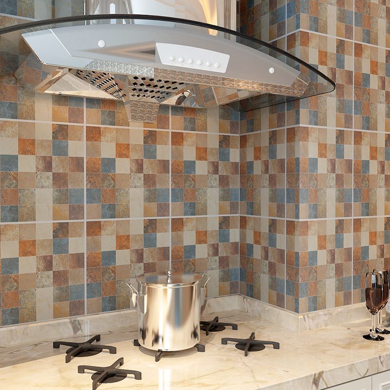 Peel & Stick Tile Square Stain Resistant Plastic Peel and Stick Tiles for Kitchen 20 Pack Clearhalo 'Flooring 'Home Improvement' 'home_improvement' 'home_improvement_peel_stick_blacksplash' 'Peel & Stick Backsplash Tile' 'peel_stick_blacksplash' 'Walls & Ceilings' Walls and Ceiling' 1200x1200_44288327-54f5-4380-a692-52e500775c61