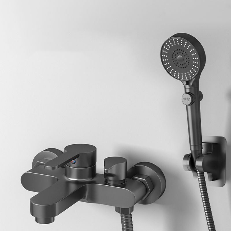 Contemporary Bath Filler Trim Wall Mounted Fixed Bathroom Faucet Clearhalo 'Bathroom Remodel & Bathroom Fixtures' 'Bathtub Faucets' 'bathtub_faucets' 'Home Improvement' 'home_improvement' 'home_improvement_bathtub_faucets' 1200x1200_442a5d5f-c18b-4567-8832-70d1a97de444