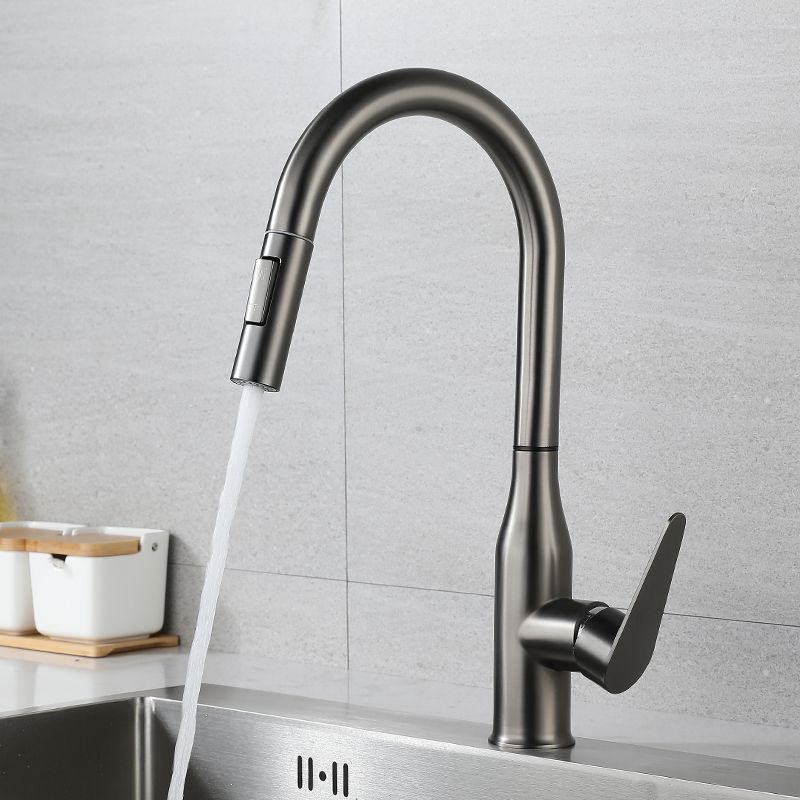 Kitchen Bar Faucet Swivel Spout 304 Stainless Steel with Pull Out Sprayer Clearhalo 'Home Improvement' 'home_improvement' 'home_improvement_kitchen_faucets' 'Kitchen Faucets' 'Kitchen Remodel & Kitchen Fixtures' 'Kitchen Sinks & Faucet Components' 'kitchen_faucets' 1200x1200_442c3509-fc69-4027-a7bb-4394e7eb64de