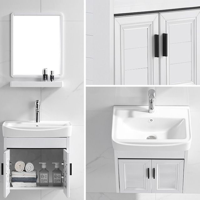 Wall Mount Modern White Bathroom Sink Vanity with Doors Sink Clearhalo 'Bathroom Remodel & Bathroom Fixtures' 'Bathroom Vanities' 'bathroom_vanities' 'Home Improvement' 'home_improvement' 'home_improvement_bathroom_vanities' 1200x1200_4432f665-f783-42ab-8610-83edea73d9a1