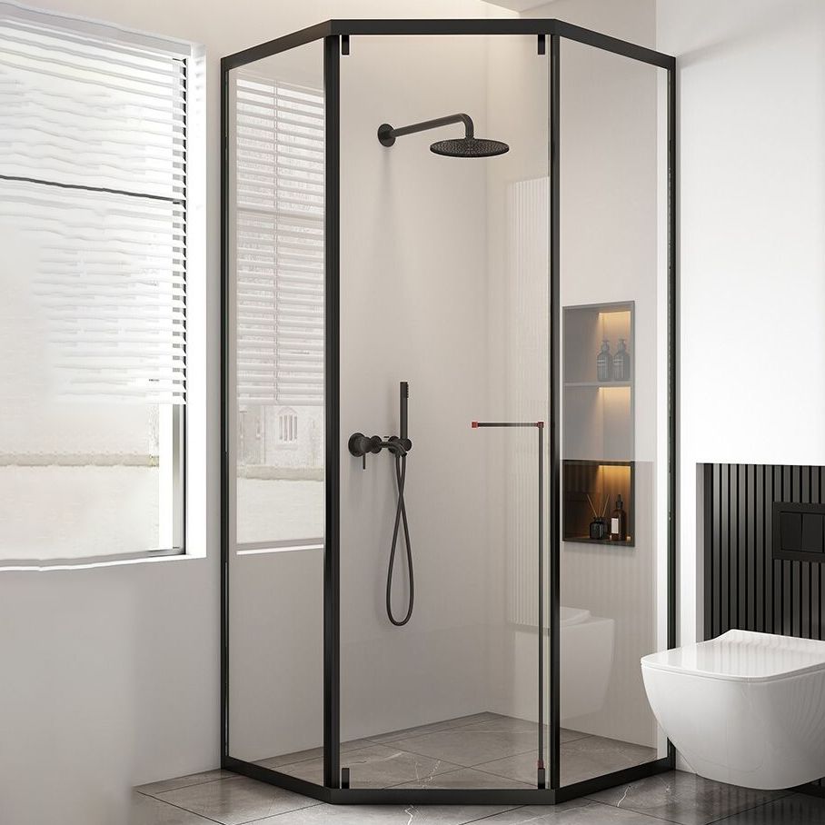 Full Frame Single Sliding Shower Door Clear Glass Shower Door Clearhalo 'Bathroom Remodel & Bathroom Fixtures' 'Home Improvement' 'home_improvement' 'home_improvement_shower_tub_doors' 'Shower and Tub Doors' 'shower_tub_doors' 'Showers & Bathtubs' 1200x1200_444fe2da-b78b-4da4-8a37-0a7fb99ff6ec