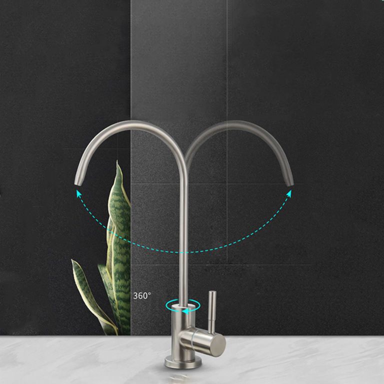 Modern 1-Handle Faucet with Water Dispenser 1-Hole Standard Kitchen Faucet Clearhalo 'Home Improvement' 'home_improvement' 'home_improvement_kitchen_faucets' 'Kitchen Faucets' 'Kitchen Remodel & Kitchen Fixtures' 'Kitchen Sinks & Faucet Components' 'kitchen_faucets' 1200x1200_44579de6-2257-4455-a9ab-8ba1ee723485