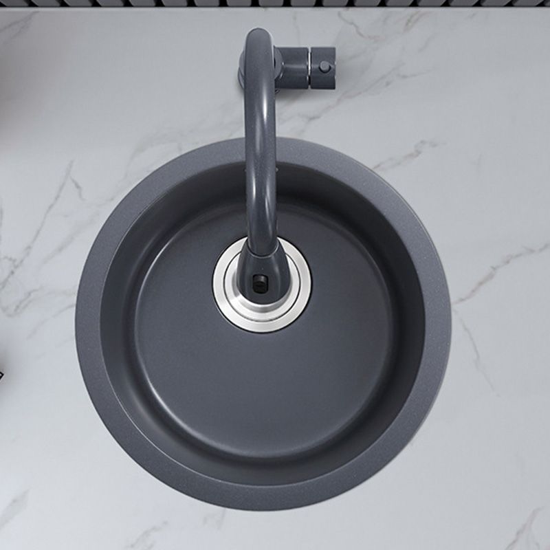 Black Round Kitchen Sink Contemporary Drop-In 1 Holes Single Bowl Sink Clearhalo 'Home Improvement' 'home_improvement' 'home_improvement_kitchen_sinks' 'Kitchen Remodel & Kitchen Fixtures' 'Kitchen Sinks & Faucet Components' 'Kitchen Sinks' 'kitchen_sinks' 1200x1200_4484917a-6989-4610-bb4f-dac1b8c55c7d