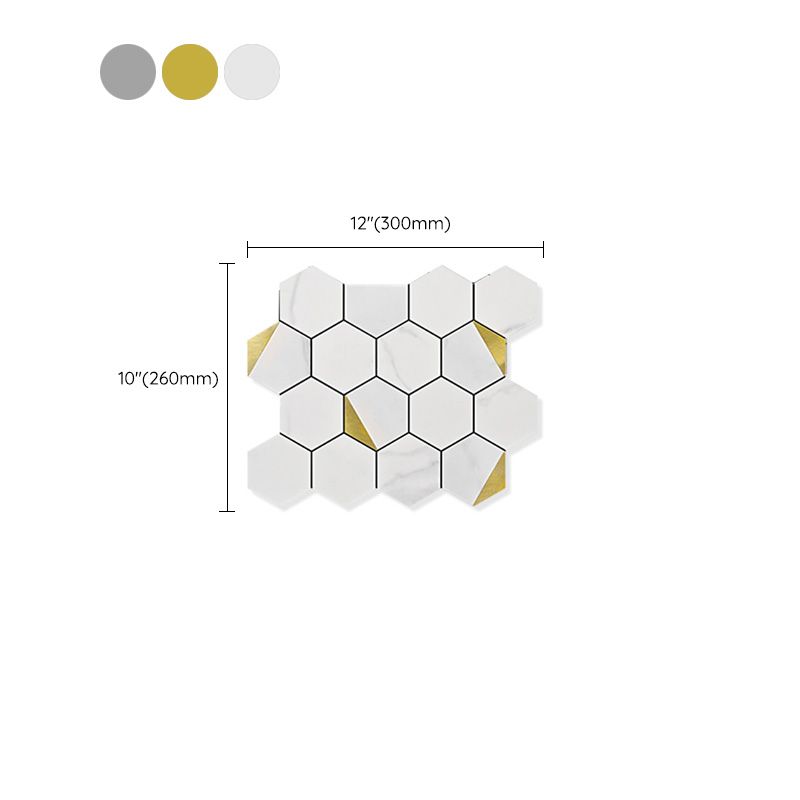 Hexagonal Modern Peel and Stick Tiles Mosaic Tile Peel and Stick Backsplash Clearhalo 'Flooring 'Home Improvement' 'home_improvement' 'home_improvement_peel_stick_blacksplash' 'Peel & Stick Backsplash Tile' 'peel_stick_blacksplash' 'Walls & Ceilings' Walls and Ceiling' 1200x1200_44c5f01b-9fad-4810-896a-549c90a387b0