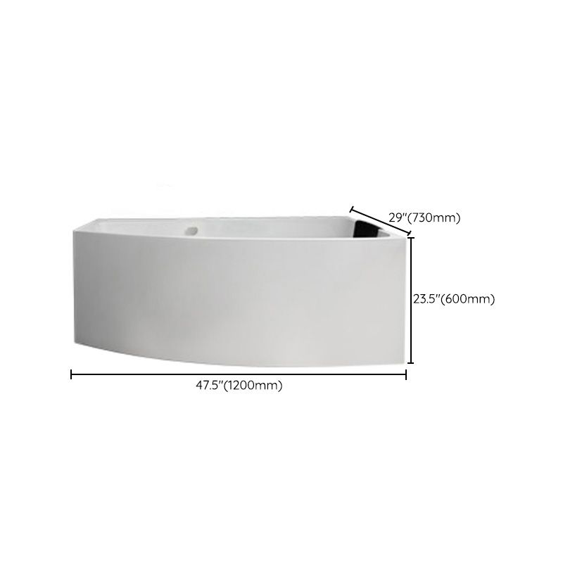 White Corner Bath Freestanding Acrylic Soaking Modern Bathtub Clearhalo 'Bathroom Remodel & Bathroom Fixtures' 'Bathtubs' 'Home Improvement' 'home_improvement' 'home_improvement_bathtubs' 'Showers & Bathtubs' 1200x1200_44d0bf77-a07f-4457-b97d-63ba54292644