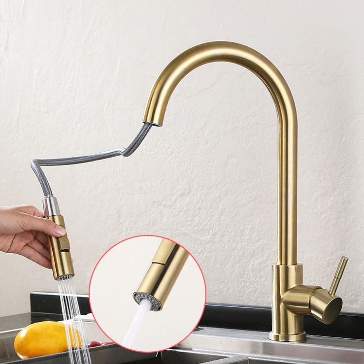 Modern Pull down Sprayer Water Filler One Handle High Arch Kitchen Faucet Clearhalo 'Home Improvement' 'home_improvement' 'home_improvement_kitchen_faucets' 'Kitchen Faucets' 'Kitchen Remodel & Kitchen Fixtures' 'Kitchen Sinks & Faucet Components' 'kitchen_faucets' 1200x1200_44da84df-5941-4cb1-9790-7e8f0bf04602