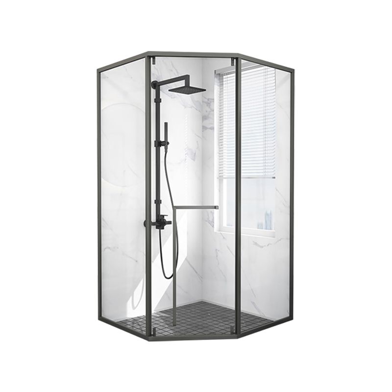 Single Sliding Door Shower Door Diamond Shape Glass Shower Screen Clearhalo 'Bathroom Remodel & Bathroom Fixtures' 'Home Improvement' 'home_improvement' 'home_improvement_shower_tub_doors' 'Shower and Tub Doors' 'shower_tub_doors' 'Showers & Bathtubs' 1200x1200_44dece46-b04a-44a6-bdee-ffcafdb4eb28
