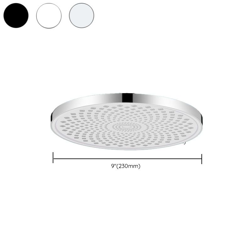 Round Fixed Shower Head High Flow Aerating Wall-Mount Showerhead Clearhalo 'Bathroom Remodel & Bathroom Fixtures' 'Home Improvement' 'home_improvement' 'home_improvement_shower_heads' 'Shower Heads' 'shower_heads' 'Showers & Bathtubs Plumbing' 'Showers & Bathtubs' 1200x1200_44f155c7-97b5-41c5-9ffd-8664be9aec14