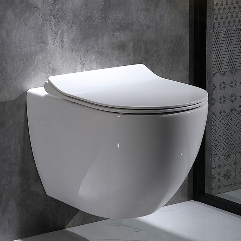 Modern Wall Mounted Flush Toilet White Toilet Bowl with Seat for Washroom Clearhalo 'Bathroom Remodel & Bathroom Fixtures' 'Home Improvement' 'home_improvement' 'home_improvement_toilets' 'Toilets & Bidets' 'Toilets' 1200x1200_45014ace-a3f5-4daf-a3d1-fcb46e652461