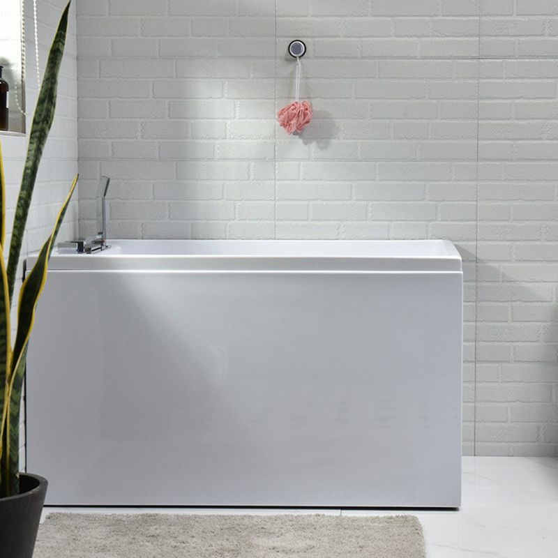 Modern Stand Alone White Bath Acrylic Rectangular Soaking Bathtub Clearhalo 'Bathroom Remodel & Bathroom Fixtures' 'Bathtubs' 'Home Improvement' 'home_improvement' 'home_improvement_bathtubs' 'Showers & Bathtubs' 1200x1200_450c663b-6772-46c2-8ad4-5e2c2419e5ad