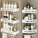 Simplistic Bathroom Accessories Hardware Set Bath Shelf Bathroom Accessory Kit Clearhalo 'Bathroom Hardware Sets' 'Bathroom Hardware' 'Bathroom Remodel & Bathroom Fixtures' 'bathroom_hardware_sets' 'Home Improvement' 'home_improvement' 'home_improvement_bathroom_hardware_sets' 1200x1200_45163cf3-a76a-4579-bcb5-ec3837ec1f20