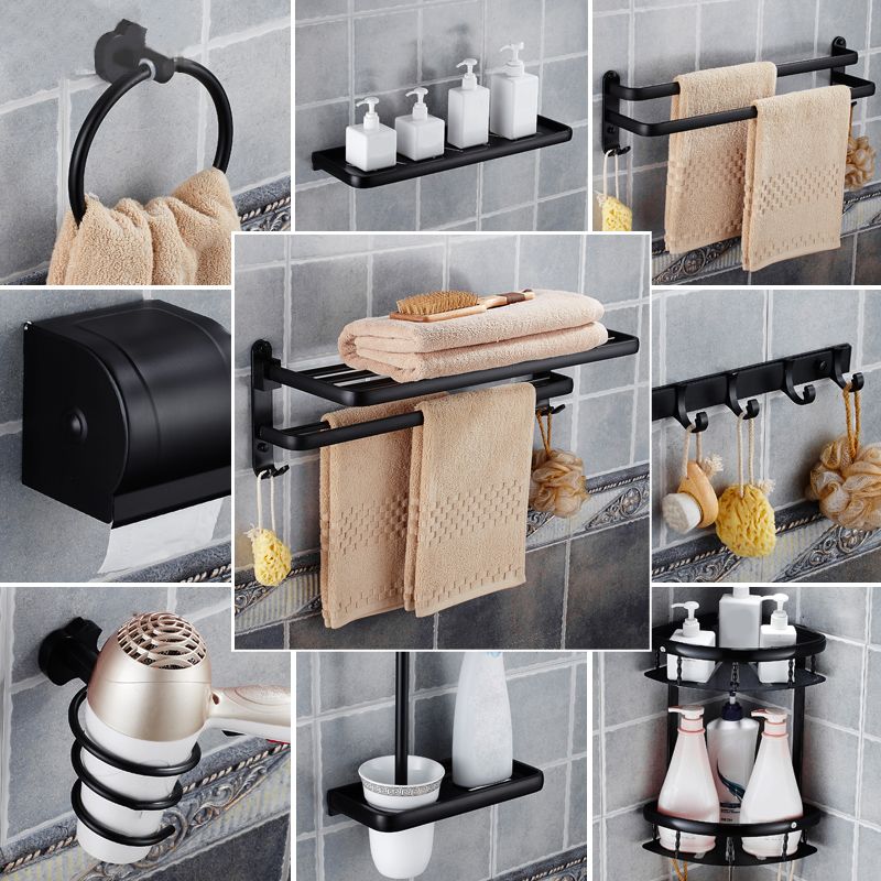 Modern Bathroom Accessories Hardware Set Black Accessories Hardware Set Clearhalo 'Bathroom Hardware Sets' 'Bathroom Hardware' 'Bathroom Remodel & Bathroom Fixtures' 'bathroom_hardware_sets' 'Home Improvement' 'home_improvement' 'home_improvement_bathroom_hardware_sets' 1200x1200_45587eb8-98f6-4e66-a968-23559c597501