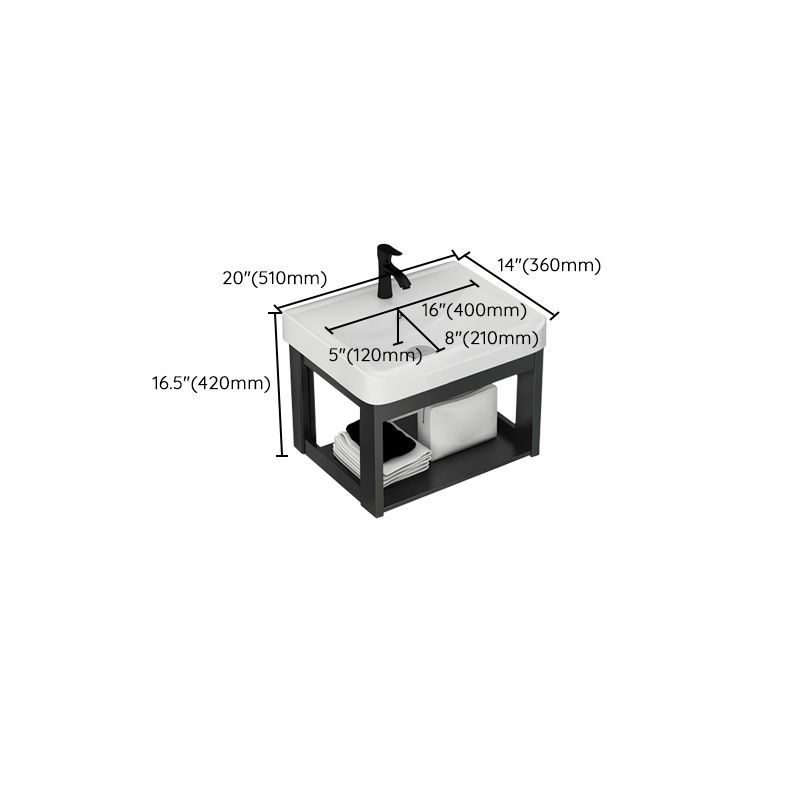 Modern Bathroom Vanity Cabinet Single Sink Space Saver Vanity Clearhalo 'Bathroom Remodel & Bathroom Fixtures' 'Bathroom Vanities' 'bathroom_vanities' 'Home Improvement' 'home_improvement' 'home_improvement_bathroom_vanities' 1200x1200_4561b94d-fa45-4ef8-8408-3cb628572a23