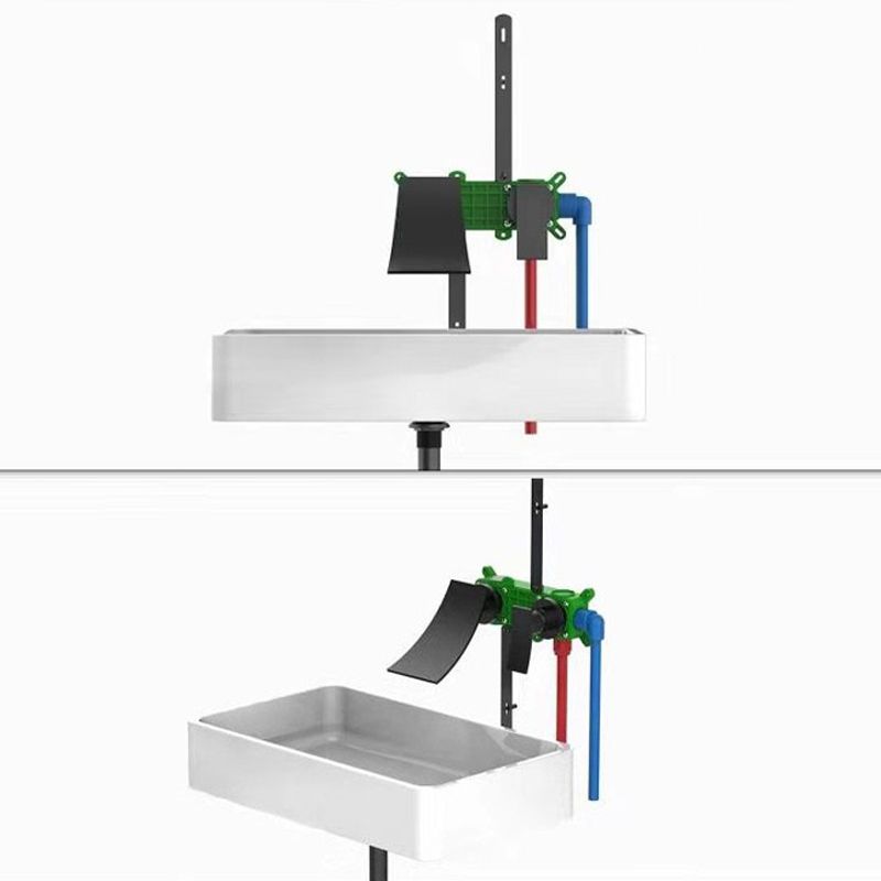 Luxury Wall Mounted Bathroom Faucet Lever Handles Low Arc Solid Brass Faucet Clearhalo 'Bathroom Remodel & Bathroom Fixtures' 'Bathroom Sink Faucets' 'Bathroom Sinks & Faucet Components' 'bathroom_sink_faucets' 'Home Improvement' 'home_improvement' 'home_improvement_bathroom_sink_faucets' 1200x1200_4569a1b0-d8f5-46af-9e45-b0742e5b0a35
