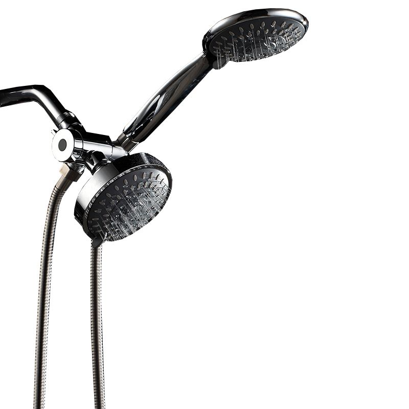 Traditional Dual Shower Heads Home Metal Round Shape Dual Shower Clearhalo 'Bathroom Remodel & Bathroom Fixtures' 'Home Improvement' 'home_improvement' 'home_improvement_shower_heads' 'Shower Heads' 'shower_heads' 'Showers & Bathtubs Plumbing' 'Showers & Bathtubs' 1200x1200_457168a6-a5bd-4a7f-8e2f-56d2946504f1