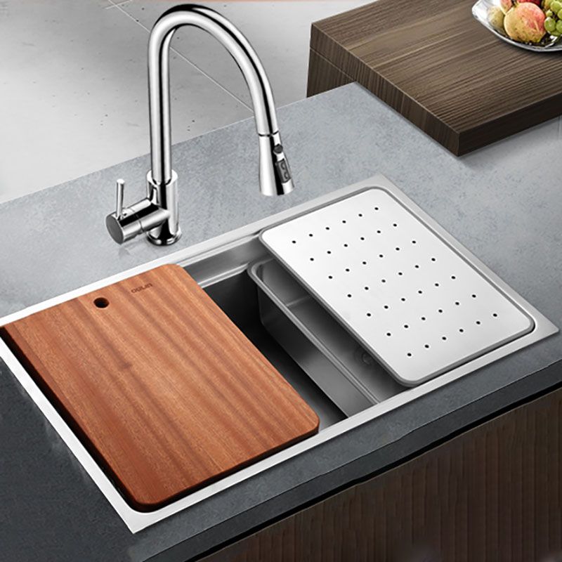 Drop-In Kitchen Sink Stainless Steel Kitchen Sink with Basket Strainer Clearhalo 'Home Improvement' 'home_improvement' 'home_improvement_kitchen_sinks' 'Kitchen Remodel & Kitchen Fixtures' 'Kitchen Sinks & Faucet Components' 'Kitchen Sinks' 'kitchen_sinks' 1200x1200_45735f71-1b12-4be0-b505-c4c49d12924c