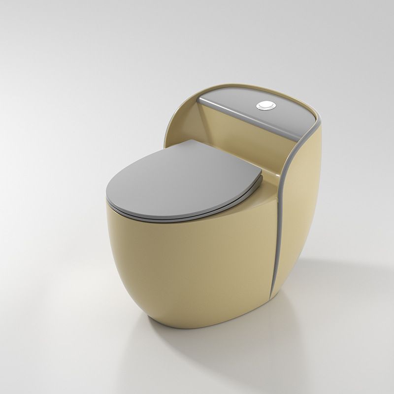 Modern Flush Toilet Ceramic Round-Front One-Piece Toilet with Slow Close Seat Clearhalo 'Bathroom Remodel & Bathroom Fixtures' 'Home Improvement' 'home_improvement' 'home_improvement_toilets' 'Toilets & Bidets' 'Toilets' 1200x1200_458006c0-6d01-48e3-b5fa-a77f6e637aa7