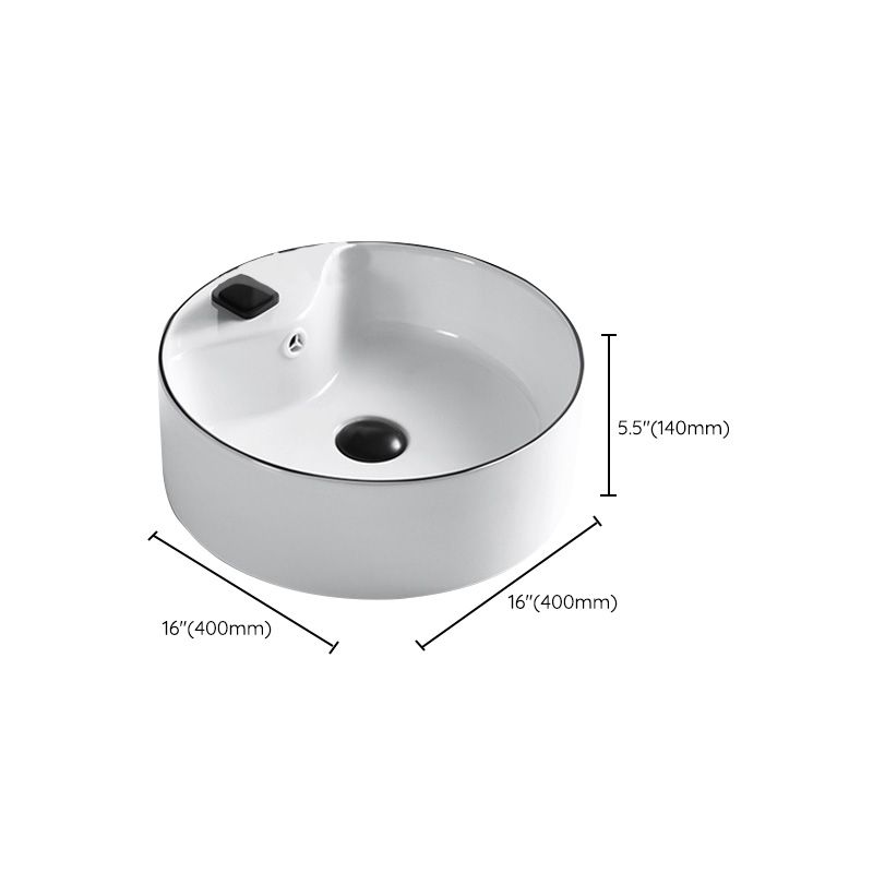 Modern Bathroom Sink Porcelain Pop-Up Drain Rectangular Vessel Sink Clearhalo 'Bathroom Remodel & Bathroom Fixtures' 'Bathroom Sinks & Faucet Components' 'Bathroom Sinks' 'bathroom_sink' 'Home Improvement' 'home_improvement' 'home_improvement_bathroom_sink' 1200x1200_458377b9-2676-4805-825f-9d809bca3e1e