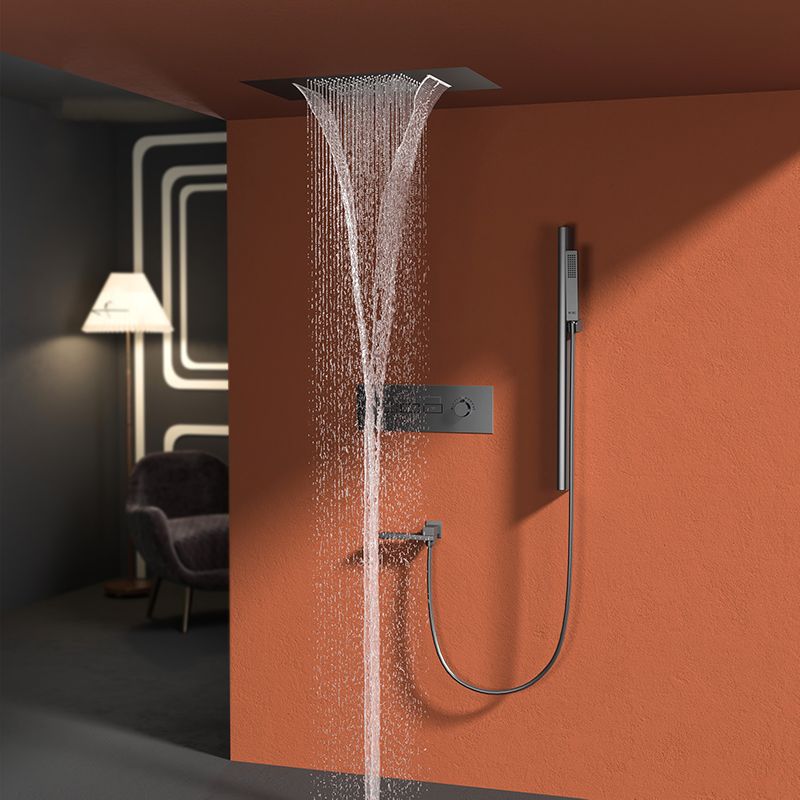 Modern Shower Set Thermostatic Ceiling Mounted Shower System Clearhalo 'Bathroom Remodel & Bathroom Fixtures' 'Home Improvement' 'home_improvement' 'home_improvement_shower_faucets' 'Shower Faucets & Systems' 'shower_faucets' 'Showers & Bathtubs Plumbing' 'Showers & Bathtubs' 1200x1200_45972d15-ab28-47d3-9508-485a8d969d78