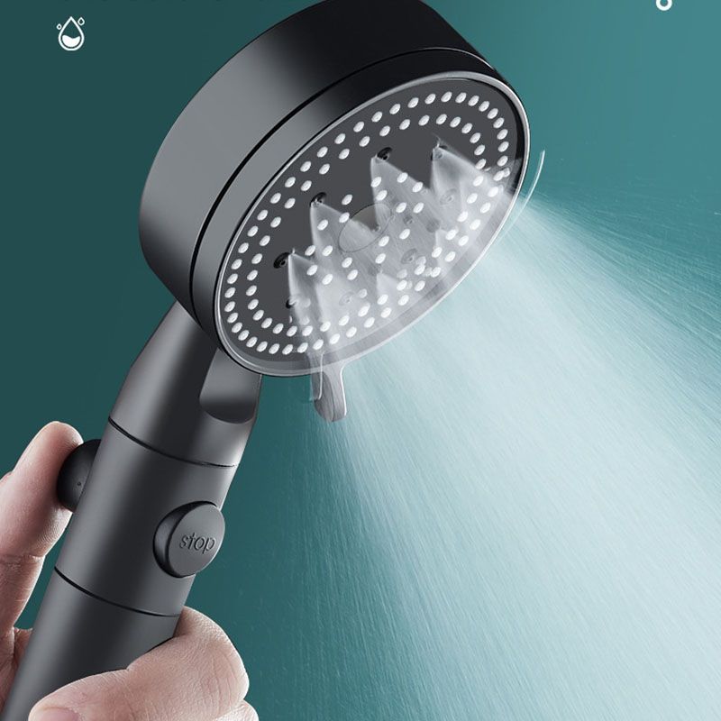 Metal Black Shower Head Self-Cleaning Standard Round Handheld Shower Heads Clearhalo 'Bathroom Remodel & Bathroom Fixtures' 'Home Improvement' 'home_improvement' 'home_improvement_shower_heads' 'Shower Heads' 'shower_heads' 'Showers & Bathtubs Plumbing' 'Showers & Bathtubs' 1200x1200_45a3356b-872d-4cd3-ab59-ec82db158682