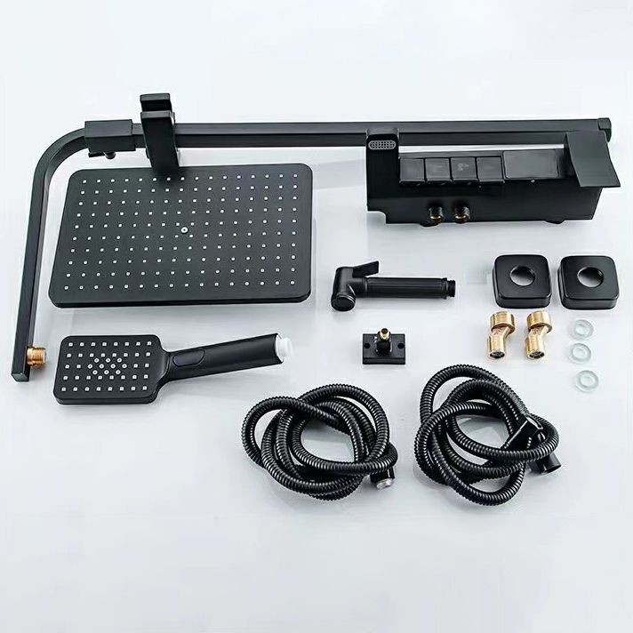 Square Metal Shower System Volume Control Dual Shower Head Shower Faucet with Shower Arm Clearhalo 'Bathroom Remodel & Bathroom Fixtures' 'Home Improvement' 'home_improvement' 'home_improvement_shower_faucets' 'Shower Faucets & Systems' 'shower_faucets' 'Showers & Bathtubs Plumbing' 'Showers & Bathtubs' 1200x1200_45afb0a6-2bc4-4879-a8e2-f97768372421