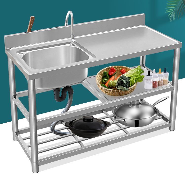 Modern Style Kitchen Sink All-in-one Stainless Steel Kitchen Sink with Drain Assembly Clearhalo 'Home Improvement' 'home_improvement' 'home_improvement_kitchen_sinks' 'Kitchen Remodel & Kitchen Fixtures' 'Kitchen Sinks & Faucet Components' 'Kitchen Sinks' 'kitchen_sinks' 1200x1200_45b150bb-261e-47c6-9378-f661d68e5f25