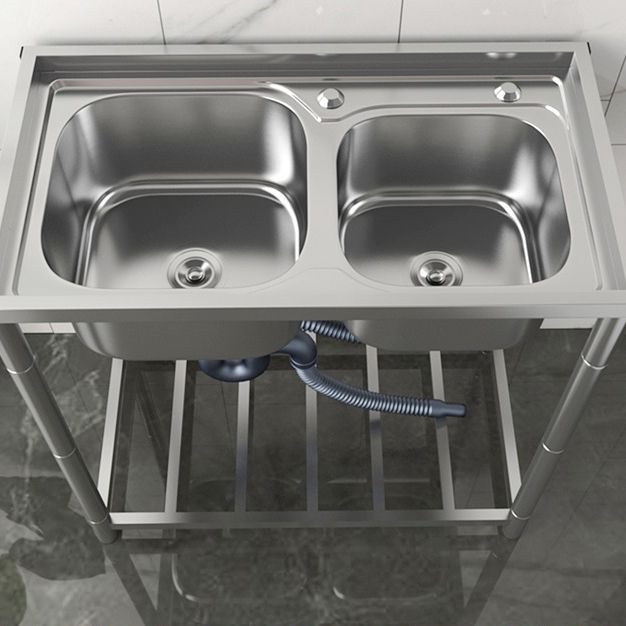 Modern Style Kitchen Sink Stainless Steel All-in-one Kitchen Sink with Drain Assembly Clearhalo 'Home Improvement' 'home_improvement' 'home_improvement_kitchen_sinks' 'Kitchen Remodel & Kitchen Fixtures' 'Kitchen Sinks & Faucet Components' 'Kitchen Sinks' 'kitchen_sinks' 1200x1200_45c8425a-30ce-48ee-a219-c52a2d73ce7f