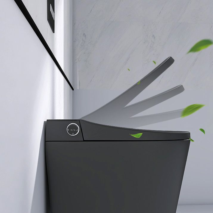 Contemporary White/black/ Gray Electronic Toilet Elongated Wall Hung Toilet Set Clearhalo 'Bathroom Remodel & Bathroom Fixtures' 'Bidets' 'Home Improvement' 'home_improvement' 'home_improvement_bidets' 'Toilets & Bidets' 1200x1200_45f4a3c3-afcf-4c6d-a69b-b85984839e63