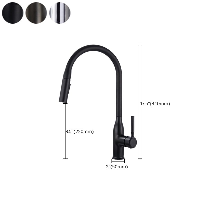 Classic Sink Faucet Metal Solid Color Standard Kitchen Faucet Clearhalo 'Home Improvement' 'home_improvement' 'home_improvement_kitchen_faucets' 'Kitchen Faucets' 'Kitchen Remodel & Kitchen Fixtures' 'Kitchen Sinks & Faucet Components' 'kitchen_faucets' 1200x1200_4612ab51-4695-4b98-a6f5-25212adfdc8f