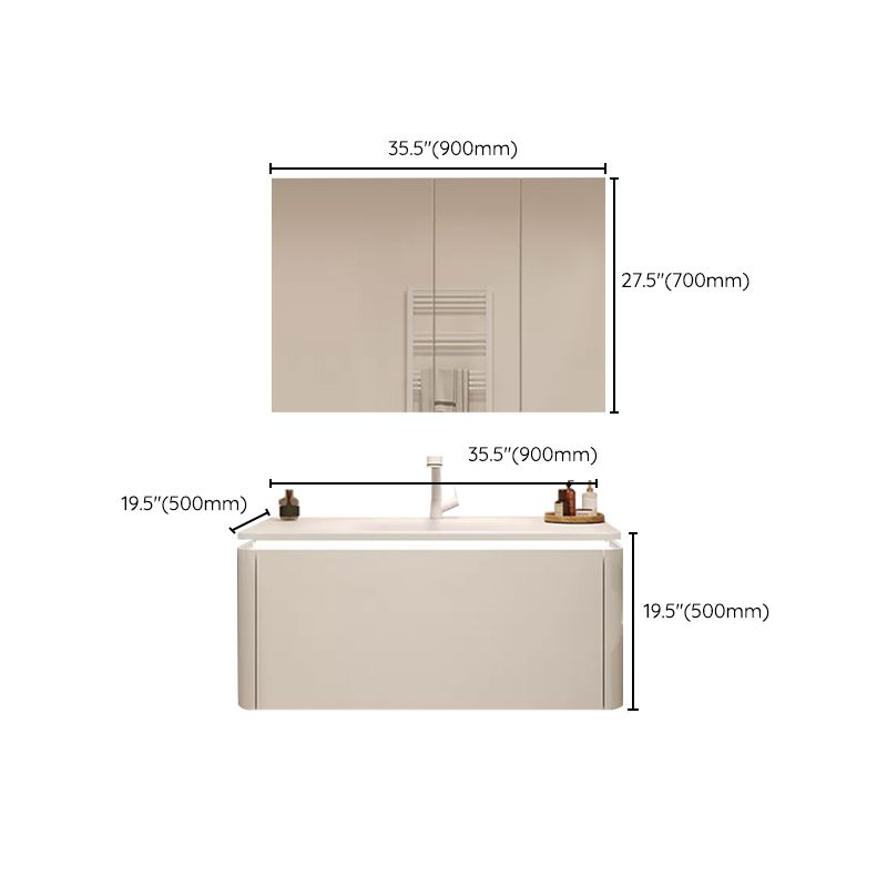 Wall Mount Bathroom Vanity Set Modern Bathroom Sink Vanity with Mirror Clearhalo 'Bathroom Remodel & Bathroom Fixtures' 'Bathroom Vanities' 'bathroom_vanities' 'Home Improvement' 'home_improvement' 'home_improvement_bathroom_vanities' 1200x1200_461485b6-b8f3-42d7-be55-d808d6b9cfc4