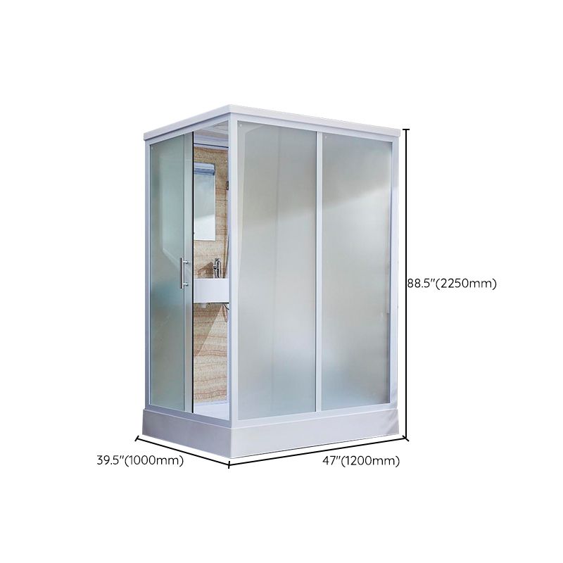 Contemporary Rectangle Shower Stall Clear Framed Shower Stall with Ceiling Clearhalo 'Bathroom Remodel & Bathroom Fixtures' 'Home Improvement' 'home_improvement' 'home_improvement_shower_stalls_enclosures' 'Shower Stalls & Enclosures' 'shower_stalls_enclosures' 'Showers & Bathtubs' 1200x1200_4618e177-05d2-4e87-a996-bff457f34ef9