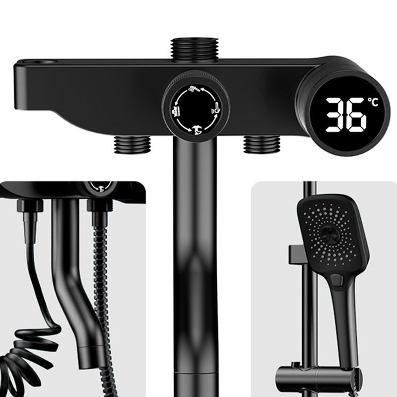 Modern Style Shower System Spot Resist Wall Mounted Shower System Clearhalo 'Bathroom Remodel & Bathroom Fixtures' 'Home Improvement' 'home_improvement' 'home_improvement_shower_faucets' 'Shower Faucets & Systems' 'shower_faucets' 'Showers & Bathtubs Plumbing' 'Showers & Bathtubs' 1200x1200_4625f917-76c8-41ff-b9b6-f4fd1cda89f2