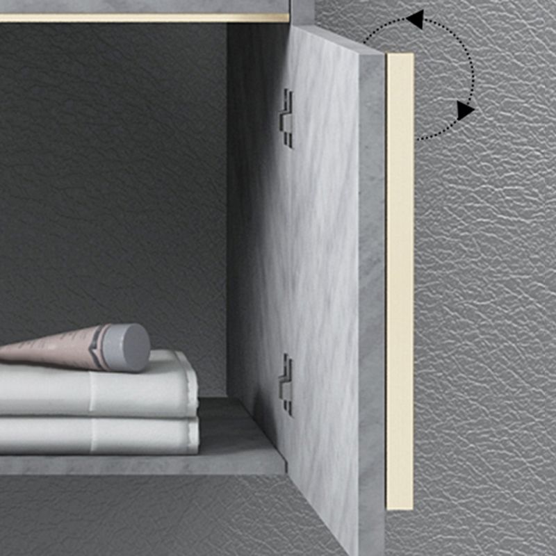 Glam Sink Vanity Wall-Mounted 2 Doors Rectangle Single Bathroom Sink Vanity with Mirror Clearhalo 'Bathroom Remodel & Bathroom Fixtures' 'Bathroom Vanities' 'bathroom_vanities' 'Home Improvement' 'home_improvement' 'home_improvement_bathroom_vanities' 1200x1200_463fc93f-59e9-4015-85a5-6b2b653cb616